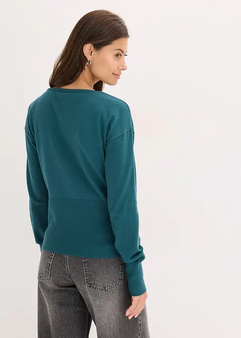Cardigan in misto viscosa a maglia fine e fluente, bonprix
