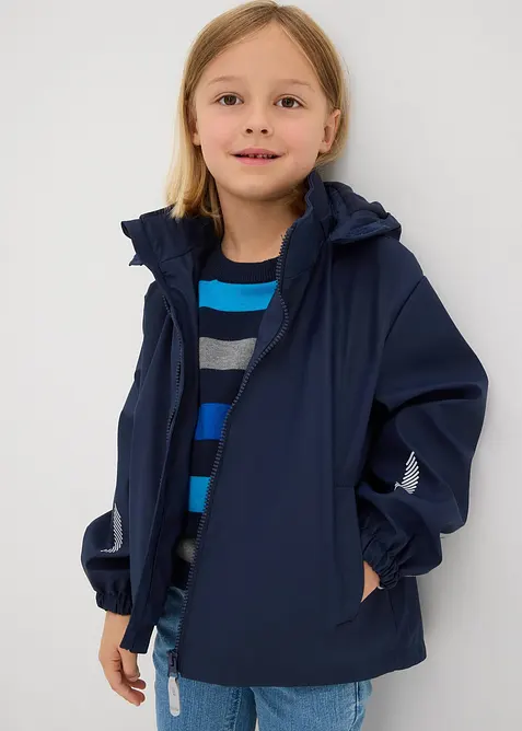 Giacca termica impermeabile con cappuccio rimovibile e dettagli riflettenti, bonprix