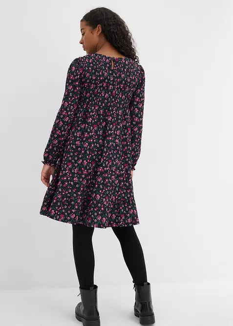 Abito di jersey crinkle operato, bonprix