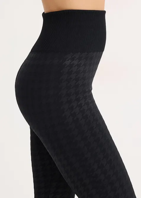Leggings termici in fantasia pied-de-poule con interno morbido, bonprix