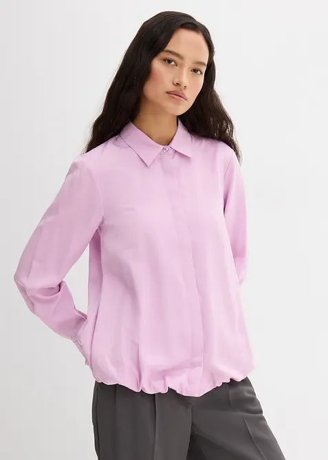 Blusa in satin di misto viscosa, bonprix