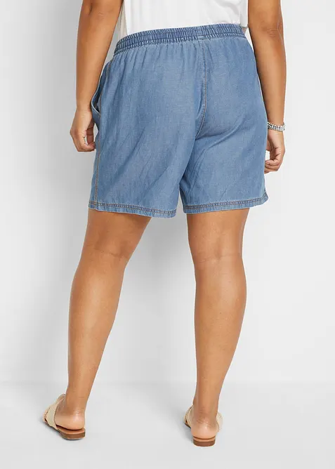 Shorts in denim leggero con lino, bonprix