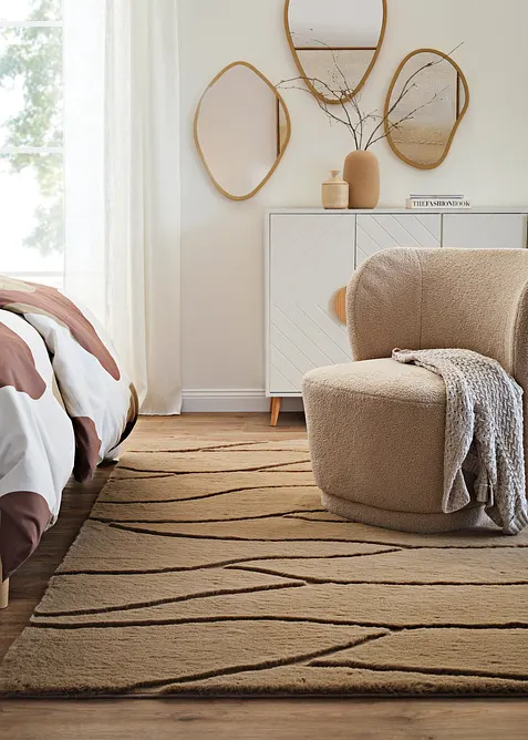 Specchio da parete in forme organiche (set 3 pezzi), bonprix