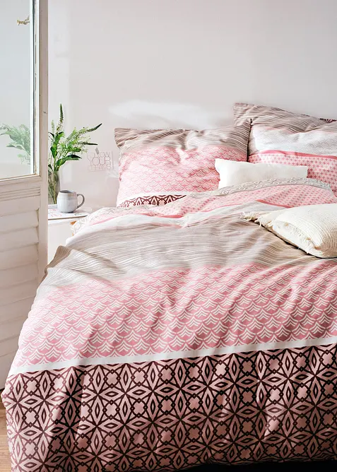 Biancheria da letto con fantasia a fasce, bonprix