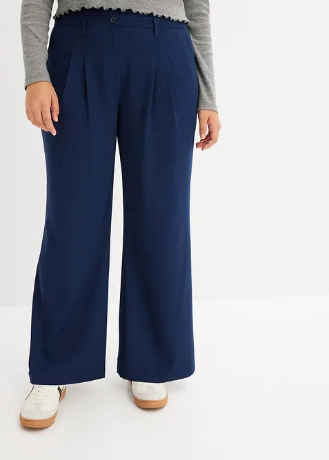 Pantaloni svasati, a vita alta, bonprix