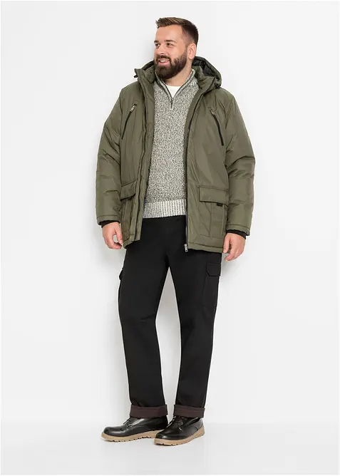 Pantaloni cargo elasticizzati termici regular fit, straight, bonprix