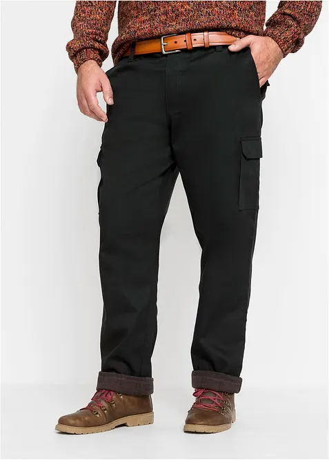 Pantaloni cargo elasticizzati termici regular fit, straight, bonprix