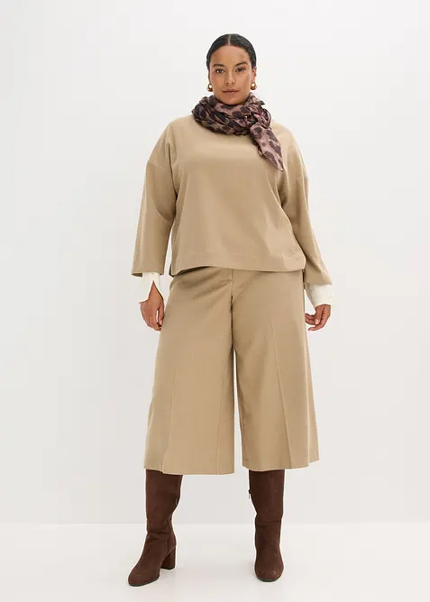 Tunica in tessuto consistente con motivo a spiga, bonprix