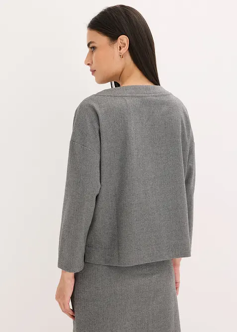 Tunica in tessuto consistente con motivo a spiga, bonprix