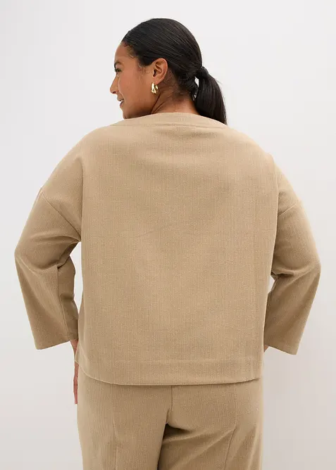 Tunica in tessuto consistente con motivo a spiga, bonprix