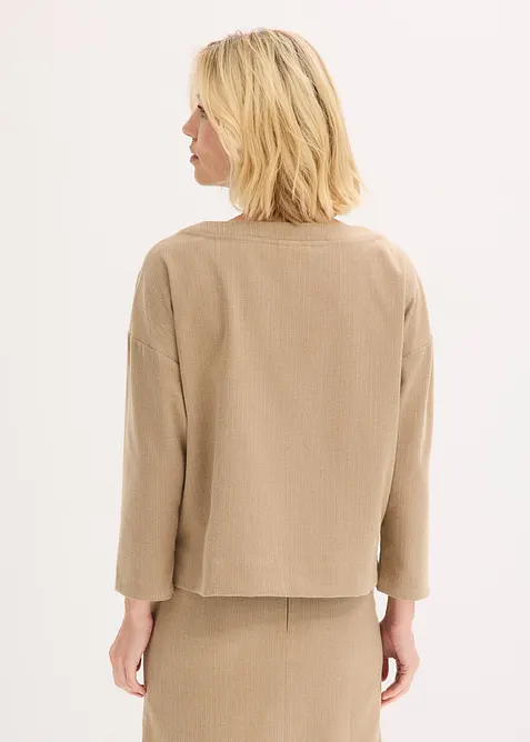 Tunica in tessuto consistente con motivo a spiga, bonprix