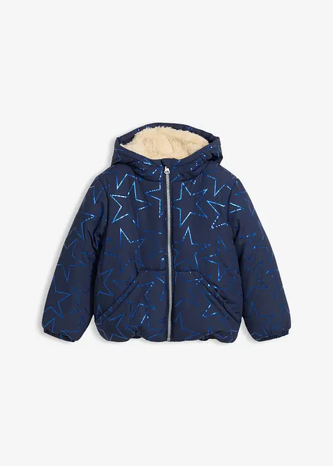 Giacca invernale idrorepellente stile bomber con fodera teddy, bonprix