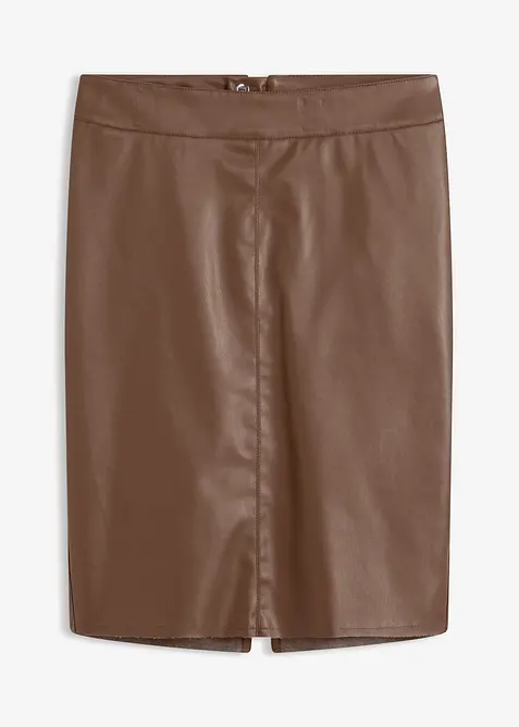 Gonna longuette in similpelle, bonprix