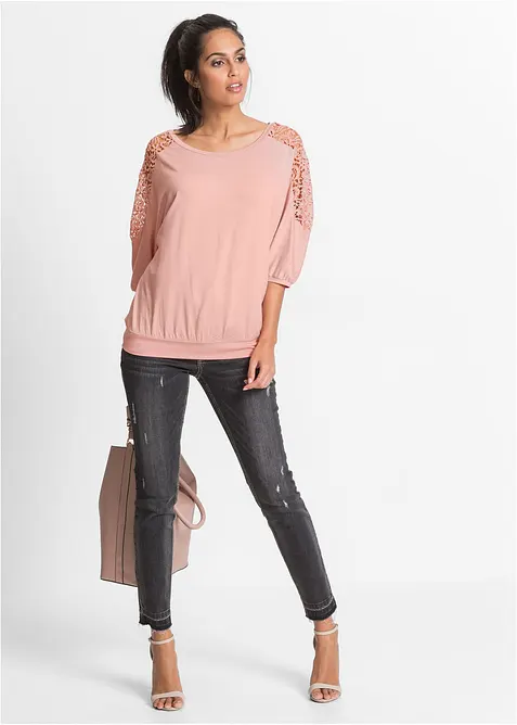 Maglia oversize in misto viscosa, bonprix