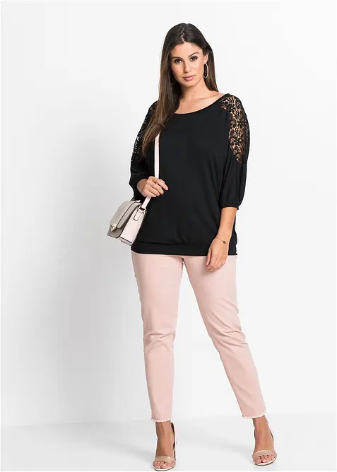 Maglia oversize in misto viscosa, bonprix