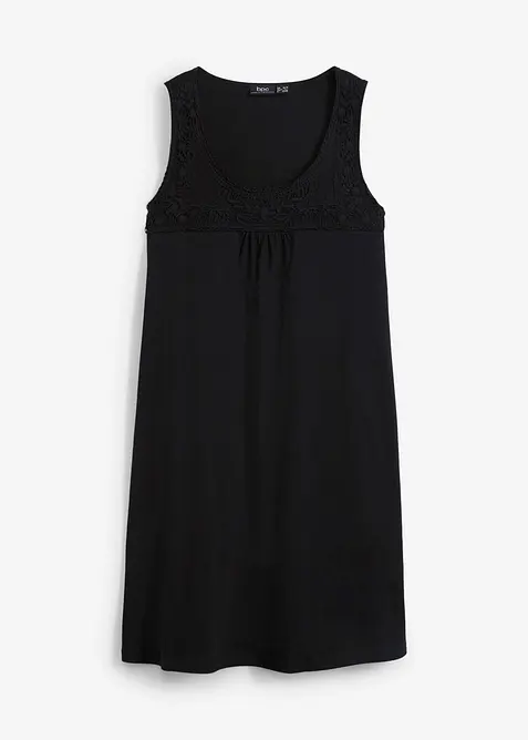 Abito corto smanicato in puro cotone biologico, bonprix