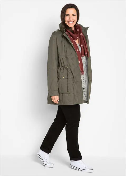 Parka di cotone foderato in jersey, bonprix