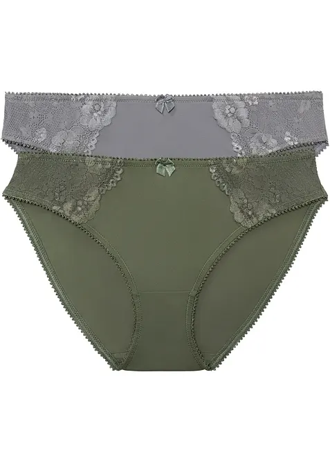 Slip con pizzo delicato (pacco da 2), bonprix