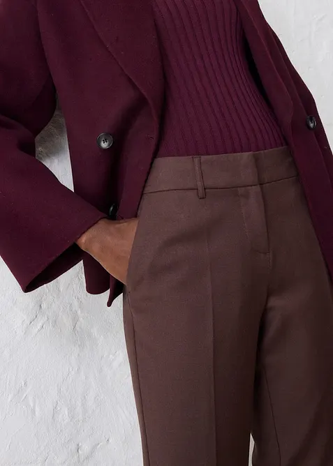 Pantaloni aderenti con lana, bonprix