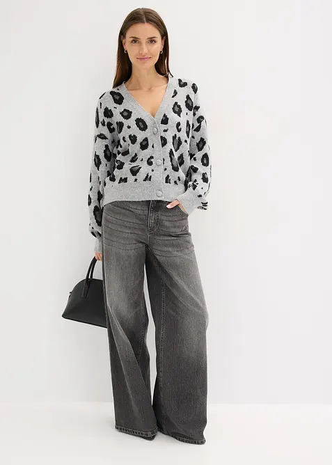 Cardigan leopardato, bonprix