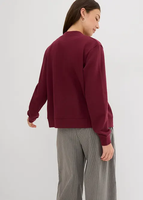 Bomber in felpa con automatici, bonprix