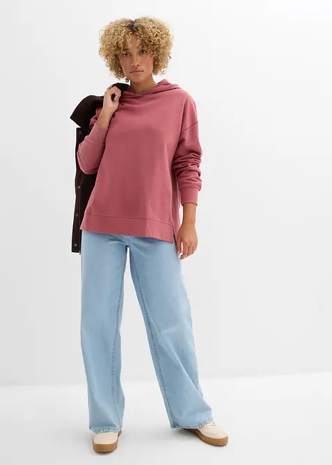 Felpa con cappuccio in puro cotone, bonprix
