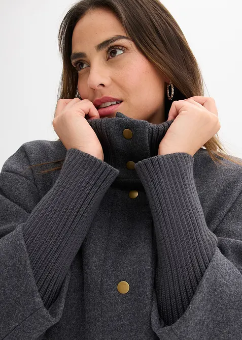 Cappotto corto in simil lana, bonprix