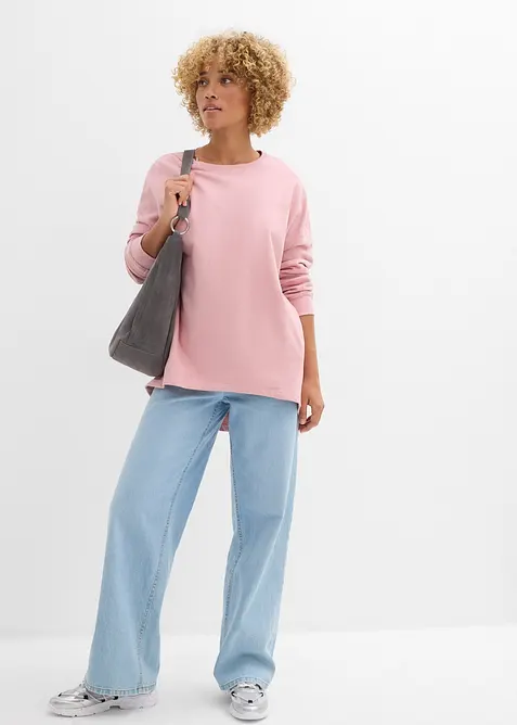 Felpa oversize in puro cotone, bonprix