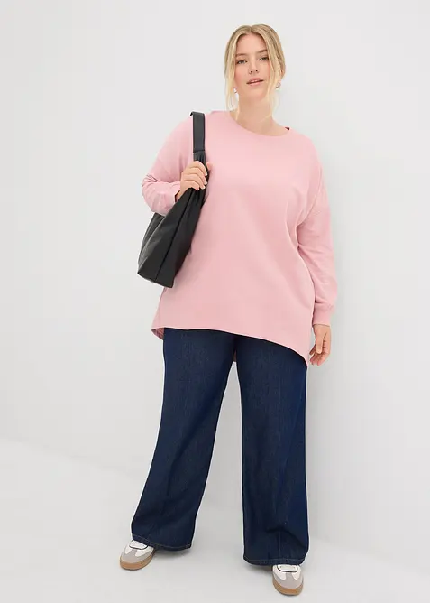 Felpa oversize in puro cotone, bonprix