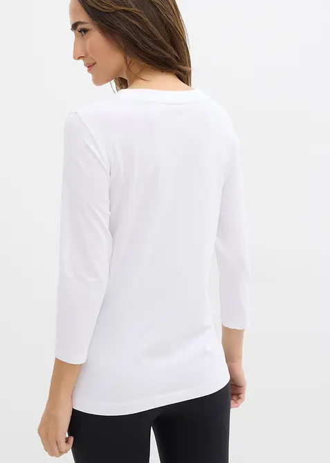 Maglia con maniche a 3/4 e puro cotone biologico, bonprix