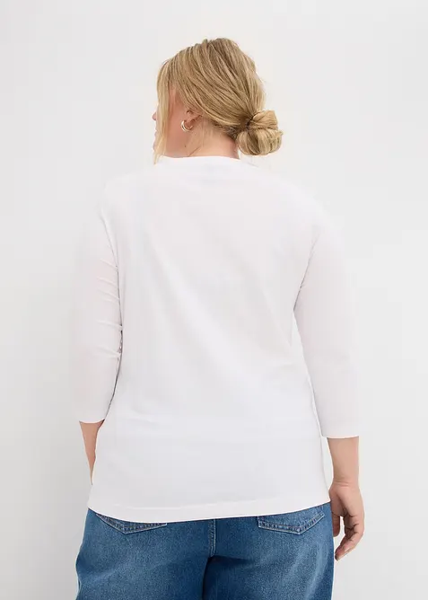 Maglia con maniche a 3/4 e puro cotone biologico, bonprix