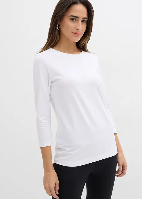 Maglia con maniche a 3/4 e puro cotone biologico, bonprix