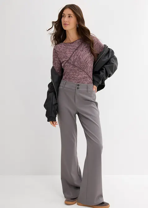 Maglia a maniche lunghe in soffice misto viscosa, bonprix