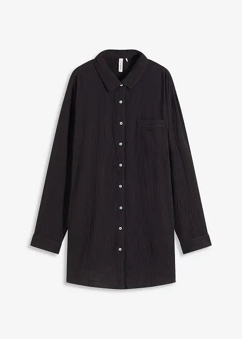 Camicia da notte loungewear oversize in mussola, bonprix