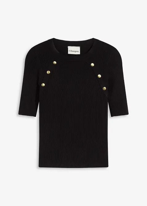 Maglione in filato fine di misto viscosa morbido, bonprix