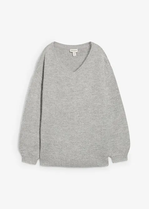 Maglione in filato fine morbido con maniche a palloncino, bonprix