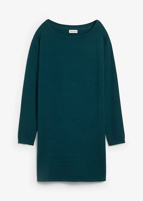 Maglione lungo con cotone riciclato, bonprix