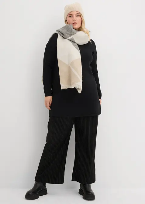 Maglione lungo con cotone riciclato, bonprix