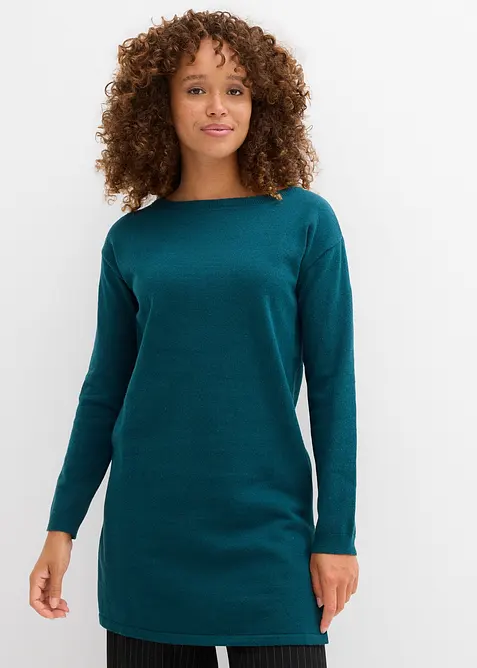 Maglione lungo con cotone riciclato, bonprix