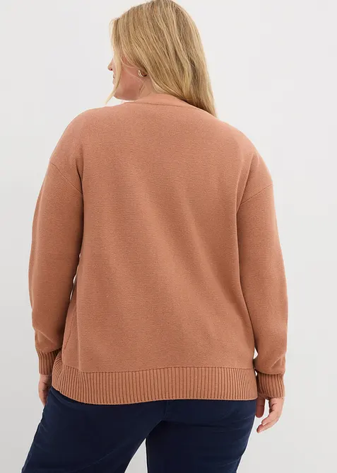 Cardigan in filato fine a coste Milano, bonprix