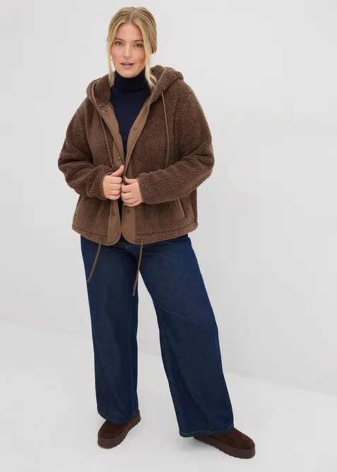 Giacca in pile teddy, bonprix