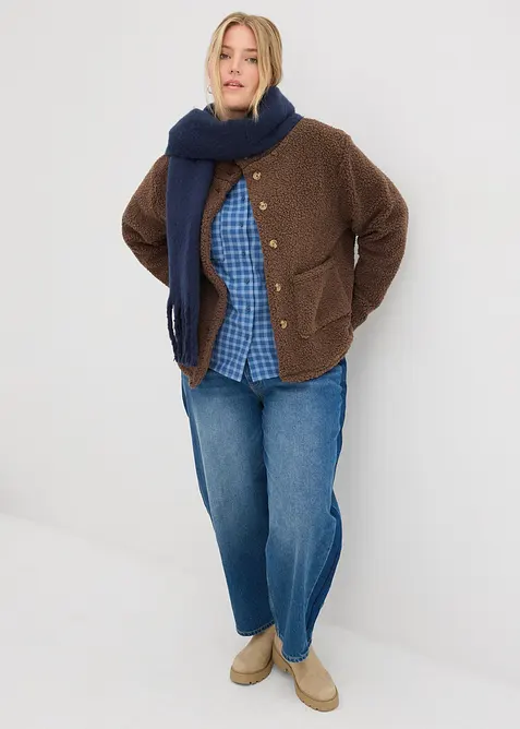 Giacca in pile teddy, bonprix