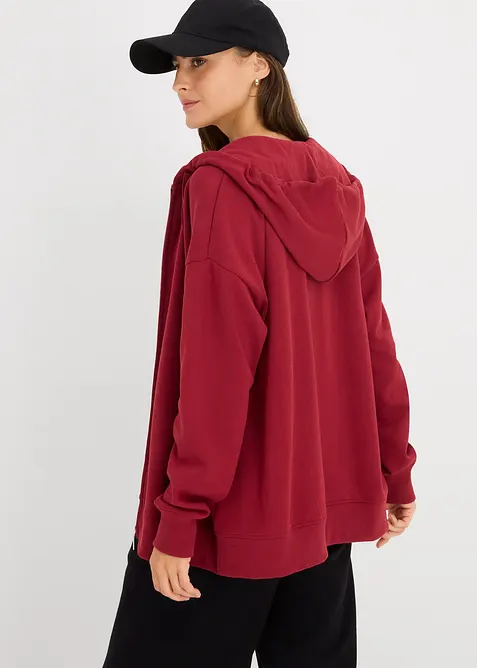Felpa lunga con zip, bonprix