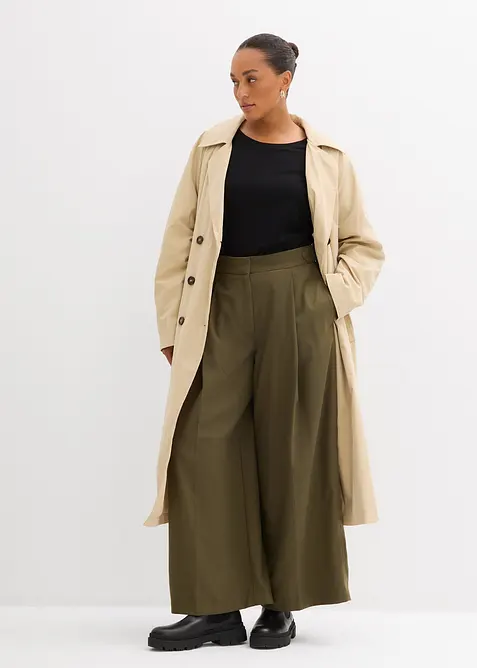 Pantaloni con fibbie ai lati in misto viscosa, bonprix