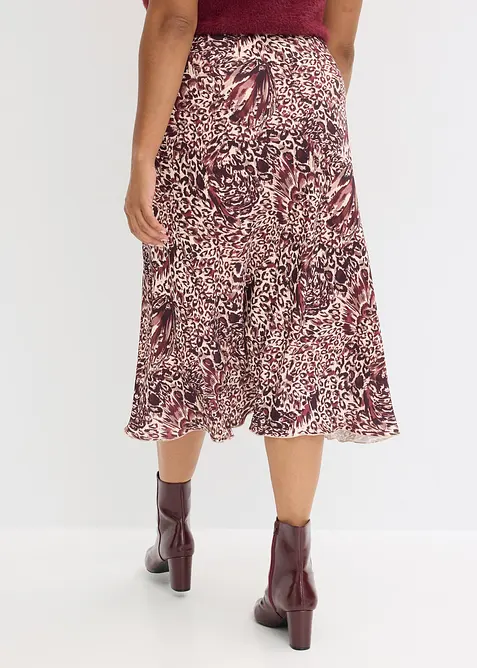 Gonna di satin operato, bonprix