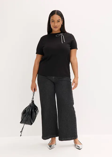 Maglia con applicazione di strass, bonprix