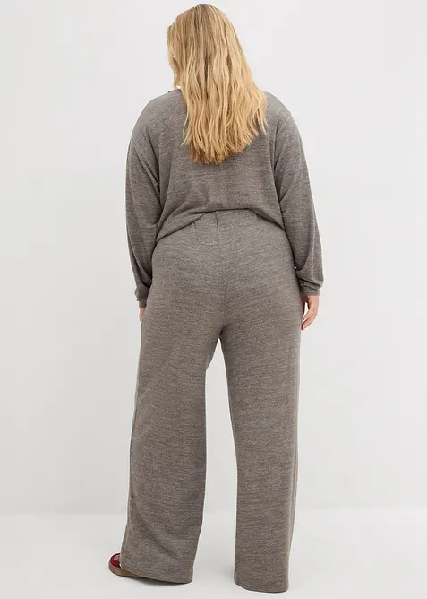 Pantaloni a palazzo in similmaglia, bonprix