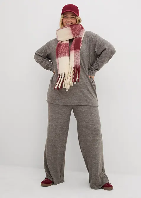 Pantaloni a palazzo in similmaglia, bonprix