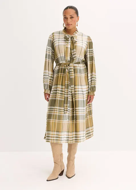 Abito midi con fiocco, bonprix