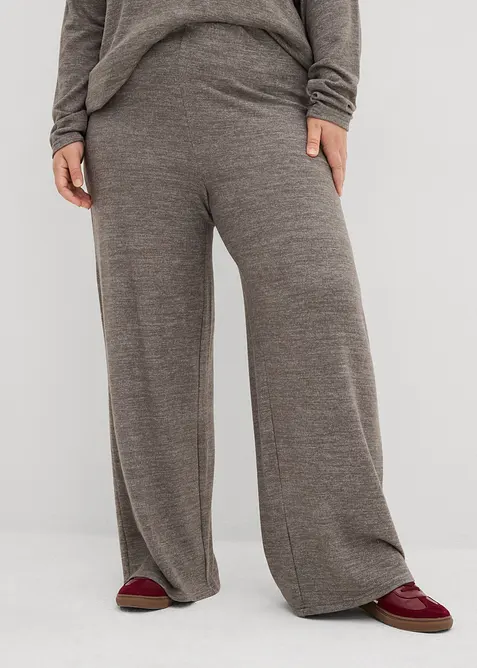 Pantaloni a palazzo in similmaglia, bonprix